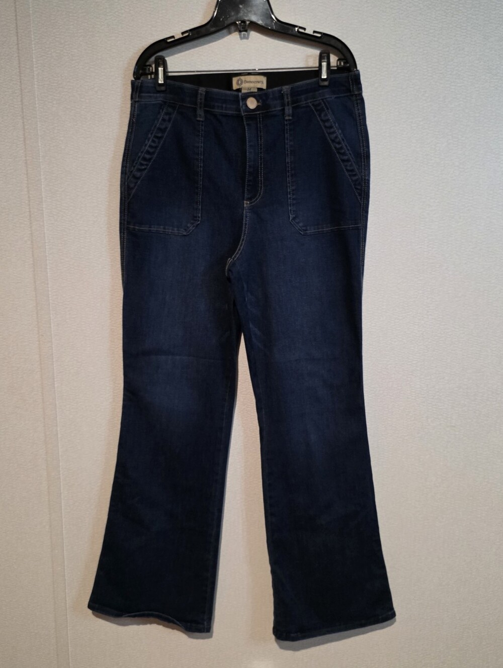 Democracy Ab Technology High Rise Bootcut Flare Jeans Stretch Size 14